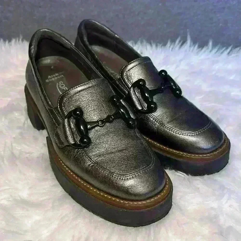 Softwaves BRINA Loafer in PEWTER Lug Sole Slip On Womens Size 38.5 - Picture 8 of 15